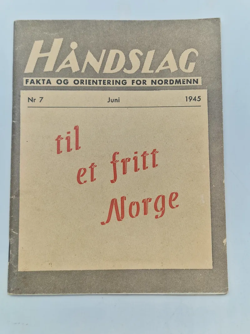 Originalt hæfte - Håndslag til et fritt Norge