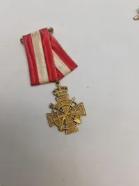 Samling militære pins og nåle