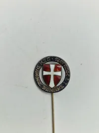 Original nål fra den danske brigade i Tyskland - sterlingsølv
