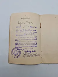 Originalt Sønderjyllands lot (Tønder) med bla kørekort og pas