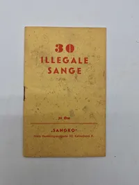 Originalt ww2 hæfte med 30 illegale sange