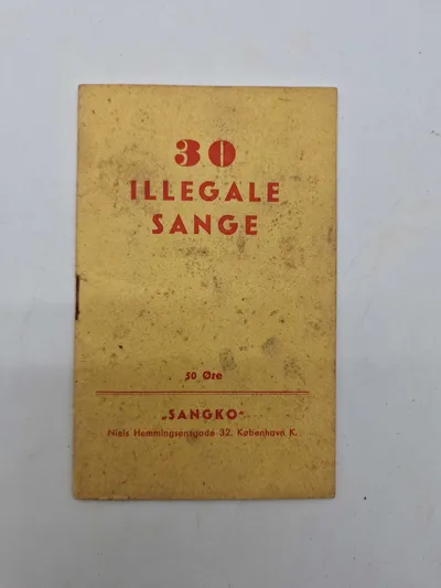Originalt ww2 hæfte med 30 illegale sange