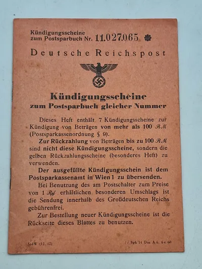 Originalt tysk hæfte - Deutsche Reich post