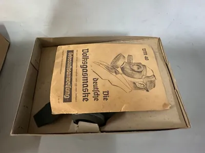Original Tysk WW2 gasmaske i æske
