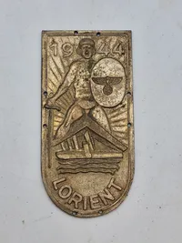 Tysk Lorient skjold - ældre Postwar