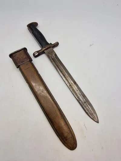 Original US WW2 Garand bajonet -  med skede