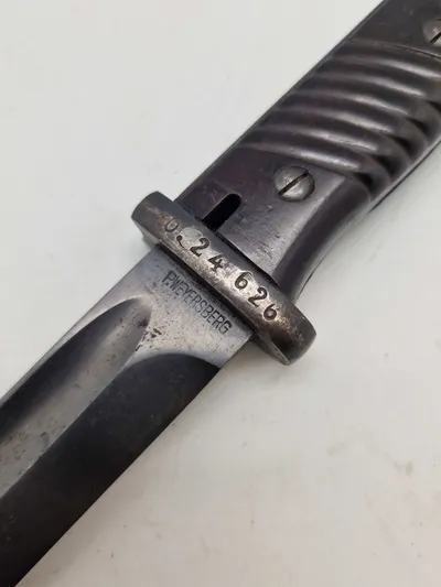 Original K98 bajonet - Marinestemplet - super stand