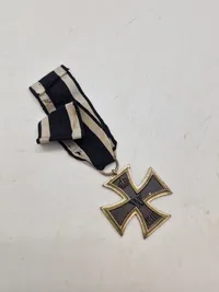 Originalt ww1 Jernkors - 2.kl fremstiller Otto Schickle Pforzheim - umagnetisk (sjældent)
