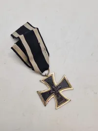 Originalt ww1 Jernkors - 2.kl fremstiller Otto Schickle Pforzheim - umagnetisk (sjældent)