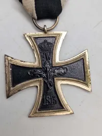 Originalt ww1 Jernkors - 2.kl fremstiller Otto Schickle Pforzheim - umagnetisk (sjældent)