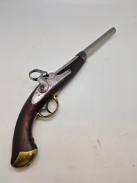 Original dansk Ringhanepistol model 1848 (Kronborg) - fungerer godt og stramt mekanisk