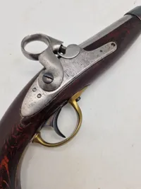 Original dansk Ringhanepistol model 1848 (Kronborg) - fungerer godt og stramt mekanisk