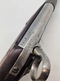 Original dansk Ringhanepistol model 1848 (Kronborg) - fungerer godt og stramt mekanisk