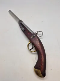Original dansk Ringhanepistol model 1848 (Kronborg) - fungerer godt og stramt mekanisk
