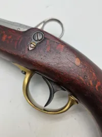 Original dansk Ringhanepistol model 1848 (Kronborg) - fungerer godt og stramt mekanisk