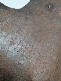 Originalt Dansk Livgarden til hest brystplade M1728 stemplet  Hoffmann Suhl, kendes kun i få eksemplarer.