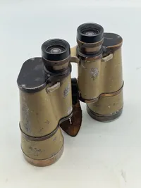 Original tysk 10X50 kikkert - ww2 (enhedsfarve) god i optik