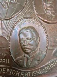 Original stor mindeplakette - Socialdemokratiet 1924