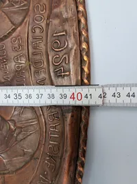 Original stor mindeplakette - Socialdemokratiet 1924