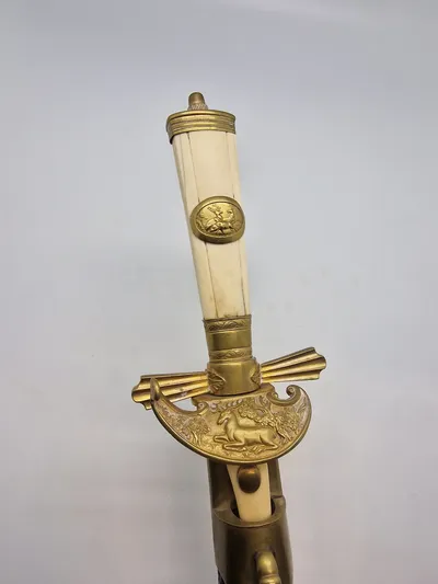Sjælden original Hirchfænger med bengreb ca 1790, vanvittig kvalitet