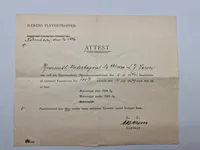 Original dansk soldater bog med omslag for Flyversoldat Karup 1939 med ID disk