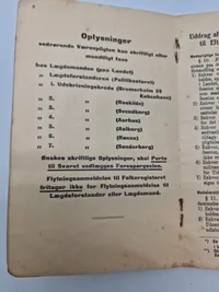 Original dansk soldater bog med omslag for Flyversoldat Karup 1939 med ID disk