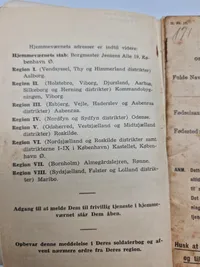 Original dansk soldater bog med omslag for Flyversoldat Karup 1939 med ID disk