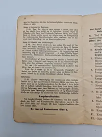 Original dansk soldater bog med omslag for Flyversoldat Karup 1939 med ID disk