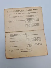 Original dansk soldater bog med omslag for Flyversoldat Karup 1939 med ID disk