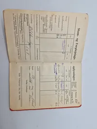 Original dansk soldater bog med omslag for Flyversoldat Karup 1939 med ID disk