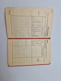 Original dansk soldater bog med omslag for Flyversoldat Karup 1939 med ID disk
