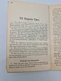 Original dansk soldater bog med omslag for Flyversoldat Karup 1939 med ID disk