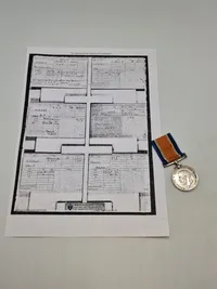Original British War Medal WW1 - givet til A.H. Hodges Army Vetenarian Corps