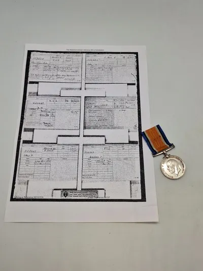 Original British War Medal WW1 - givet til A.H. Hodges Army Vetenarian Corps