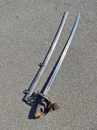 Original Victorian Rifle Volunteers Officers sword in scabbard.