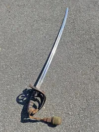 Original Victorian Rifle Volunteers Officers sword in scabbard.