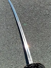 Original Victorian Rifle Volunteers Officers sword in scabbard.