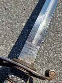 Original Victorian Rifle Volunteers Officers sword in scabbard.