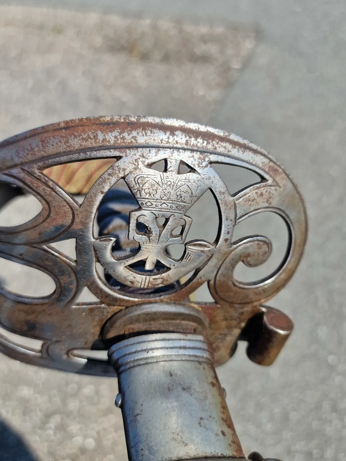Original Victorian Rifle Volunteers Officers sword in scabbard.