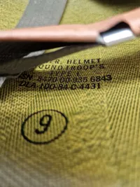 Original Amerikansk M!  hjelm camouflage cover en af de sidste fra 80-erne