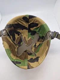 Original Amerikansk M!  hjelm camouflage cover en af de sidste fra 80-erne