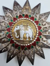 Sjældent originalt sæt - Order of the White Elephant  (Knight Grand Cross)  Sterling sølv