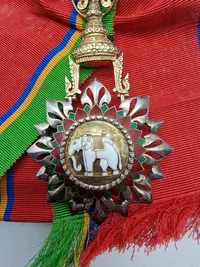 Sjældent originalt sæt - Order of the White Elephant  (Knight Grand Cross)  Sterling sølv