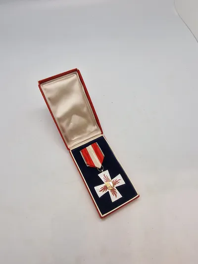 Original tysk Feuerwehr medalje med æske Slesvig