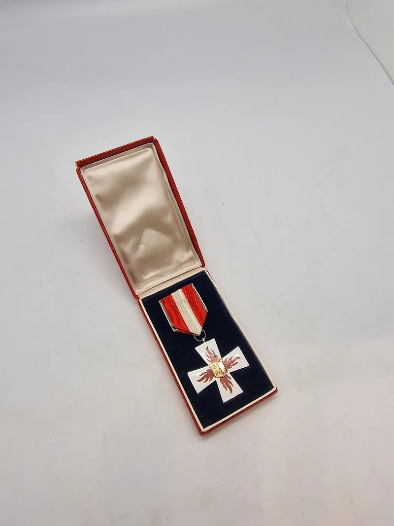 Original tysk Feuerwehr medalje med æske Slesvig