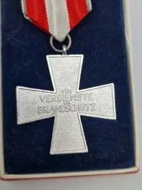 Original tysk Feuerwehr medalje med æske Slesvig
