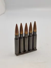 Original æske 8X57 patroner til K98 - deaktiverede 3 ladeklips