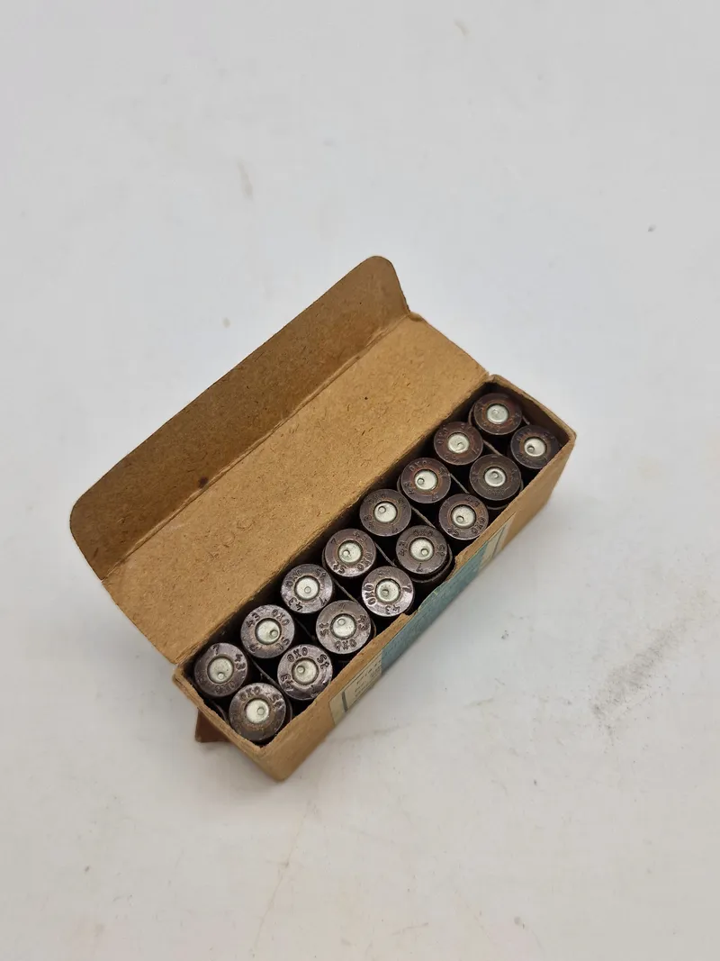Original æske 9 mm patroner - tyske ww2, deaktiveret