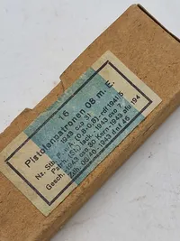 Original æske 9 mm patroner - tyske ww2, deaktiveret