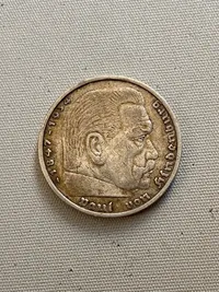 Original tysk 5 mark af sølv
